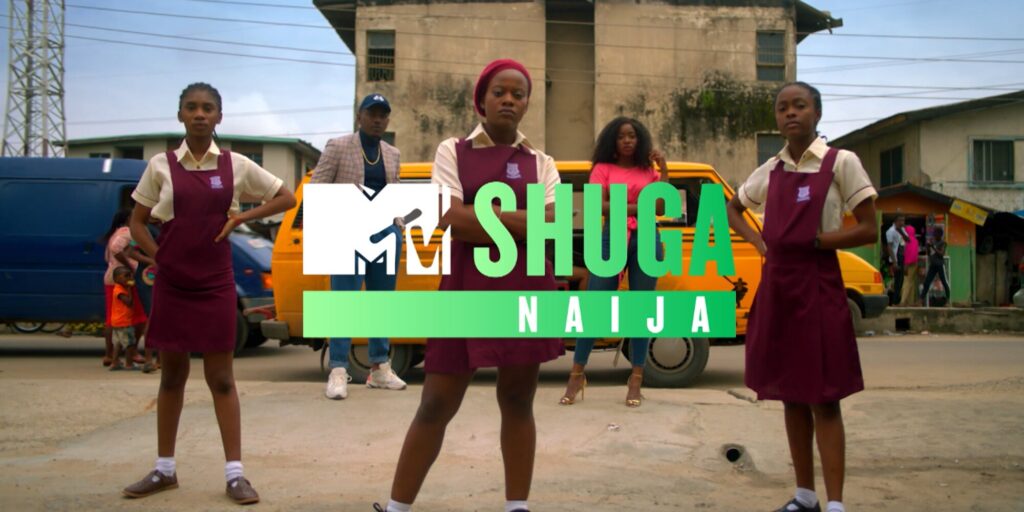 3 ladies in uniform with MTV Shuga Naija logo | MTV Shuga Naija Innovation Lab 2025 | Shuga Global rebrand