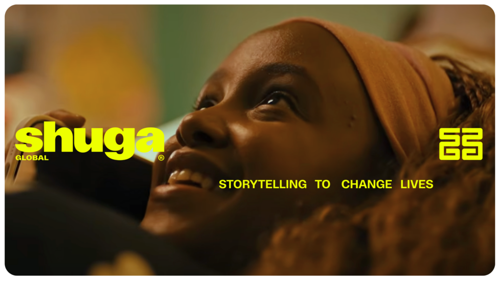 Shuga Global new logo with tagline "Storytelling to Change Lives" - launched as part of the rebrand from MTV Staying Alive Foundation, announced by Executive Director Wame Jallow